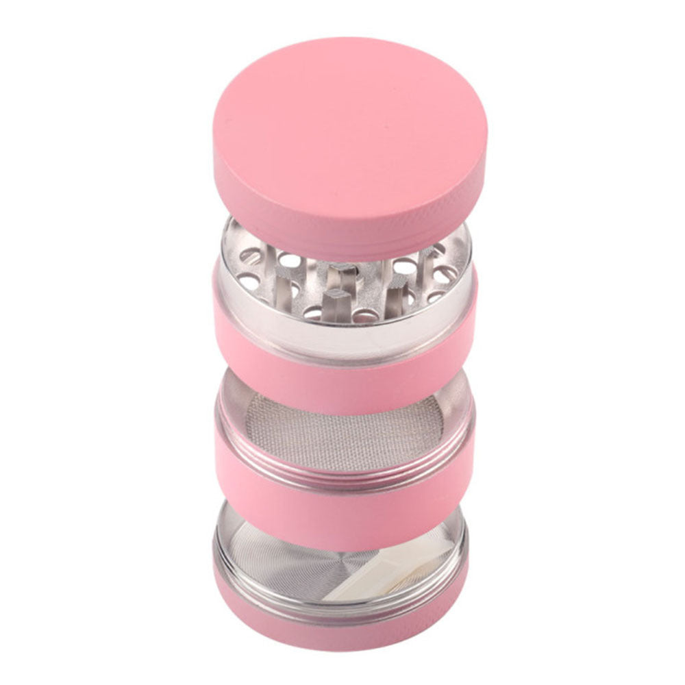 40mm 4 layers zinc alloy herb grinder pink