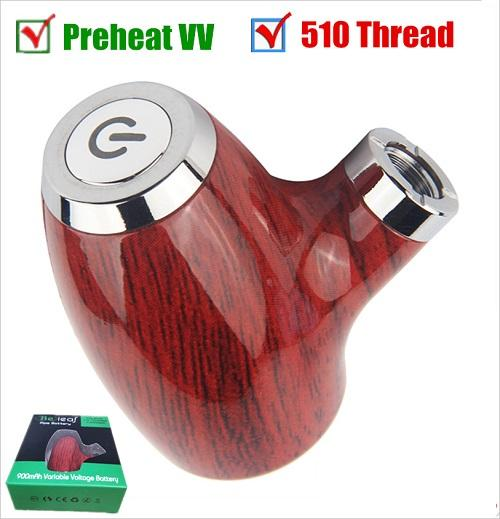 beleaf 510 thread pipe vape battery 900mah woodgrain with box