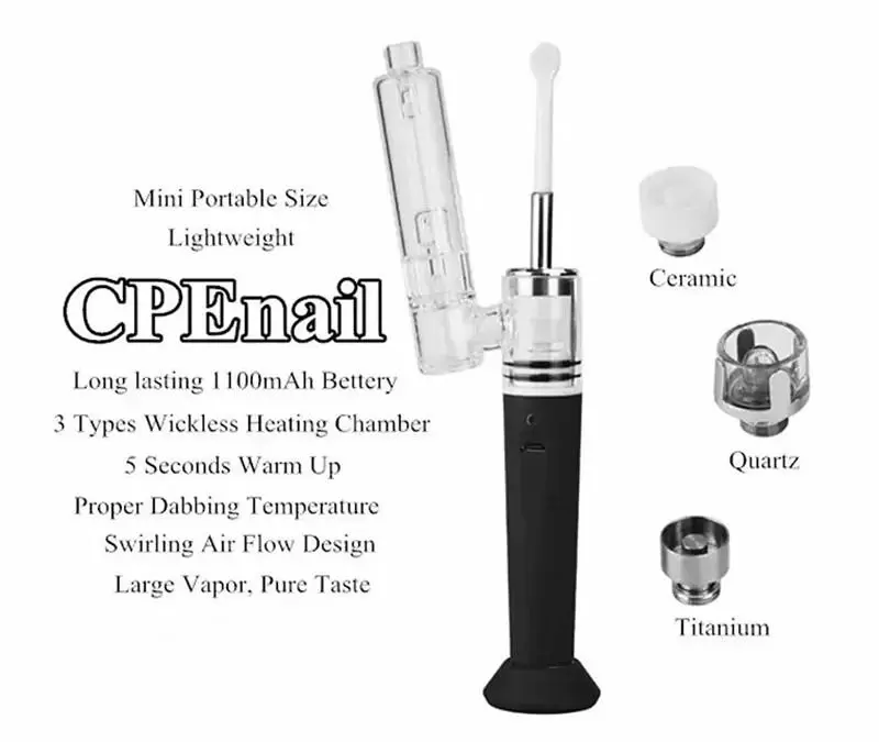cpenail enail wax vaporizer dab rig with accessories and specifications
