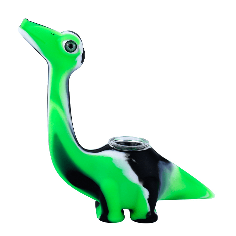 Dinosaur Silicone Mini Pipe Bubbler Tobacco Hand Pipe - Puffingmaster