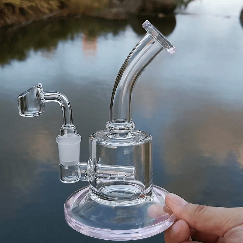 Glass Dab Rig | Water Pipe Smoke Bottle Handicraft Set Portable Lightweight - Puffingmaster