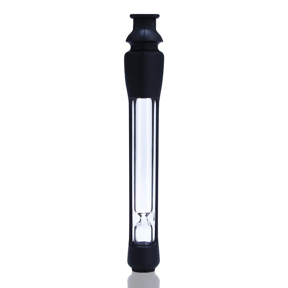 Colorful glass smoking pipe black