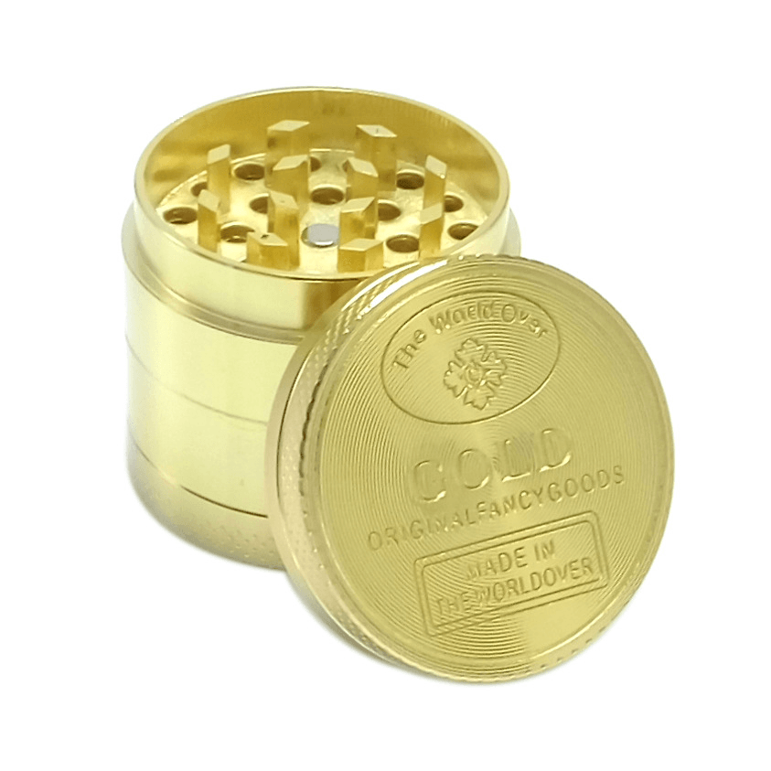 40MM 4 Layers Gold Coin Weed Grinder Zinc Alloy Herb Crusher - Puffingmaster