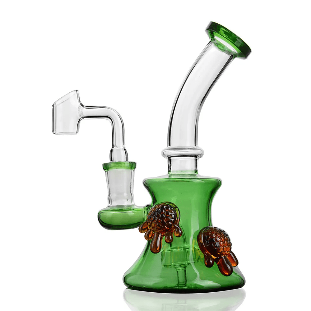 Glass Dab rig with 14mm Glass Banger Water Pipe Recycler Oil Rigs - Puffingmaster