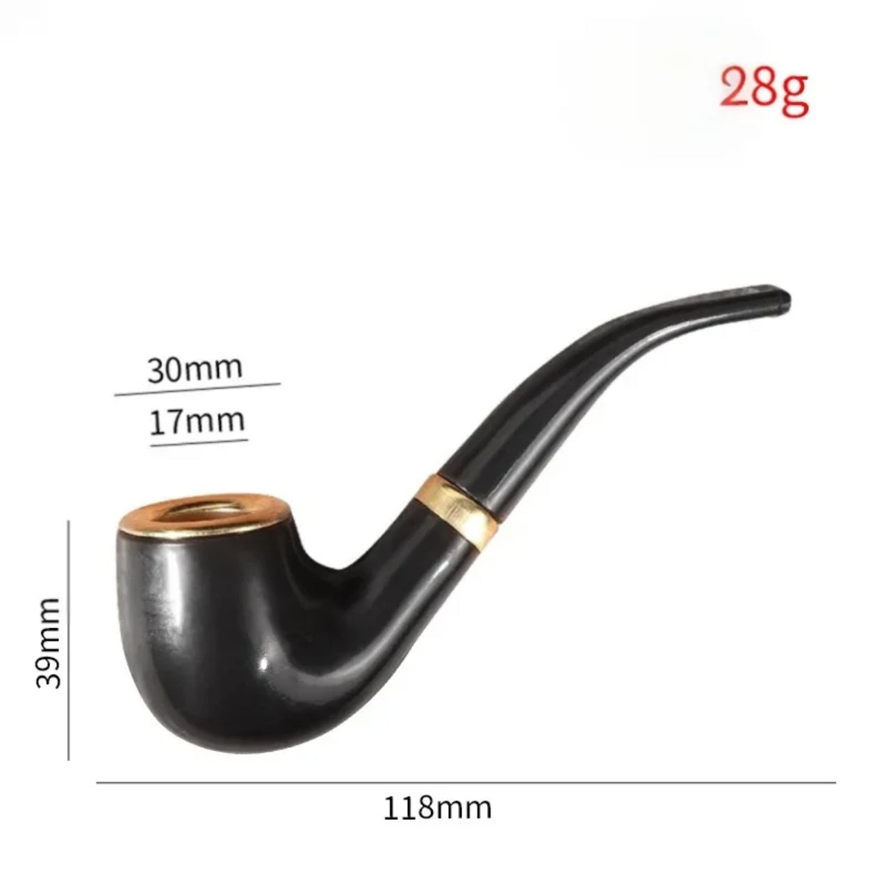 Handmade Wood Pipe 110mm Vintage Durable