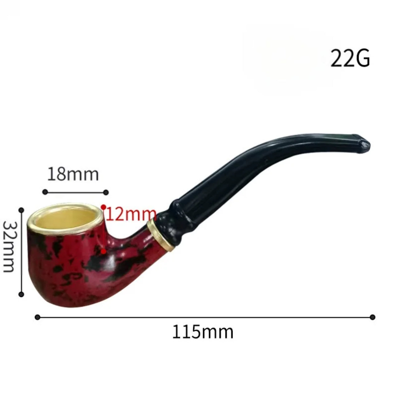 Handmade Wood Pipe 110mm Vintage Durable