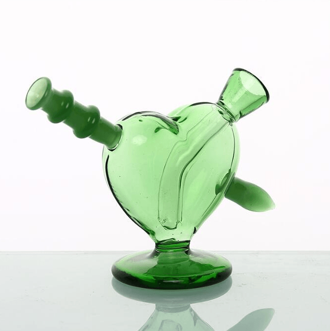 Heart-shaped Glass Joint Bubbler | Mini Smart Portable Bong Portable Lightweight - Puffingmaster