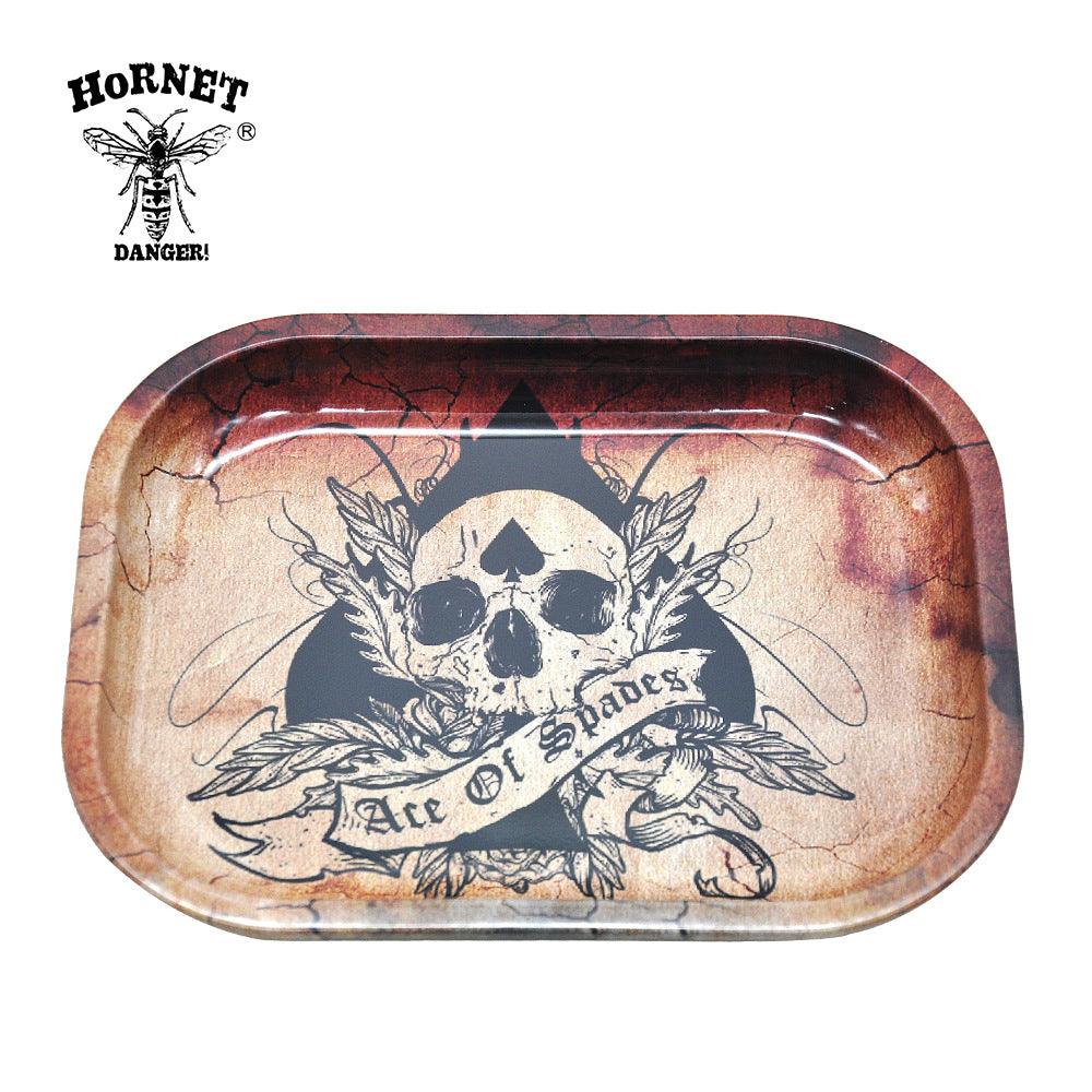 Hornet Metal Tinplate Rolling Smoking Tray Tobacco Storage Plate Grinder Tools - Puffingmaster