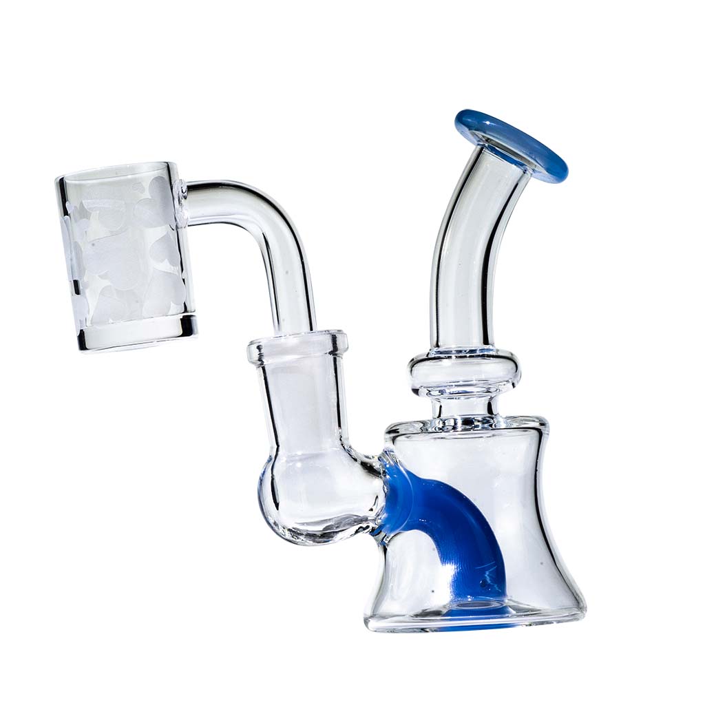 Mini Glass Dab Rig | Handheld Water Pipe With 14mm Bowl Quartz Banger