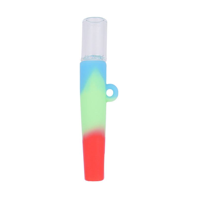 Tuyau en Silicone pour herbes de fumée, filtres en verre, pointes, Mini tuyau à main pour tabac