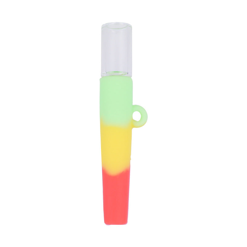 Tuyau en Silicone pour herbes de fumée, filtres en verre, pointes, Mini tuyau à main pour tabac