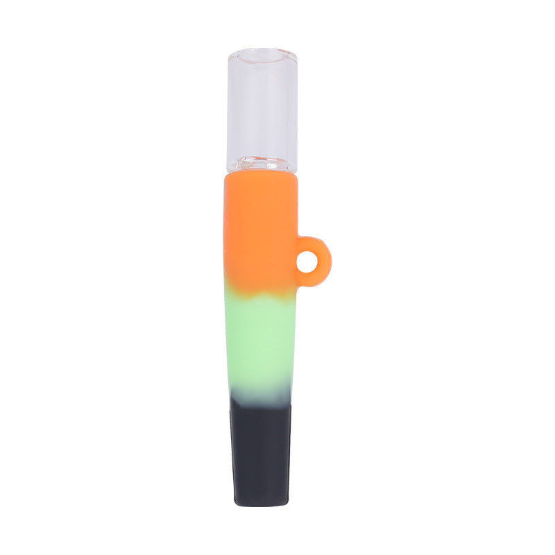 Tuyau en Silicone pour herbes de fumée, filtres en verre, pointes, Mini tuyau à main pour tabac