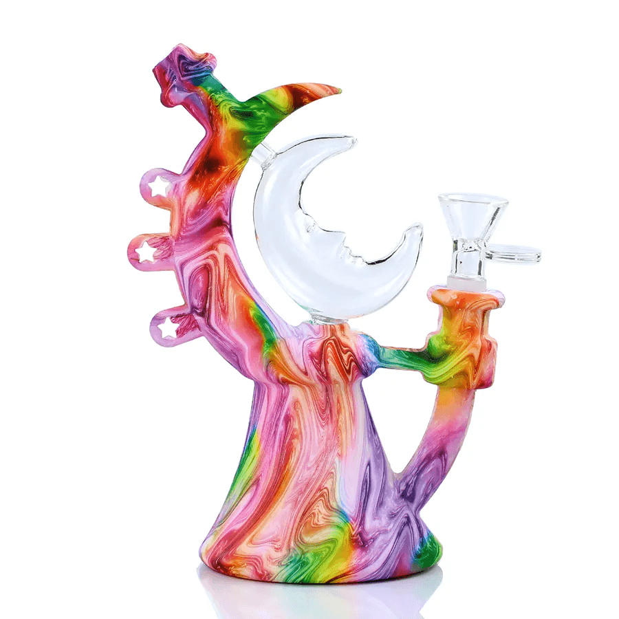 Mini Moon Bong Smoking Water Silicone Pipe Lightweight Portable - Puffingmaster