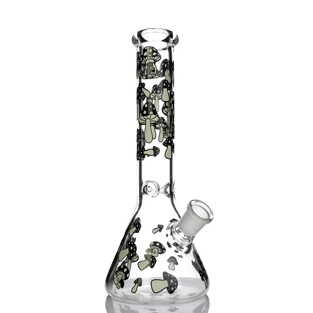 Mushroom Beaker Bong Luminous Water Pipe Recycler smoking Accessories - Puffingmaster