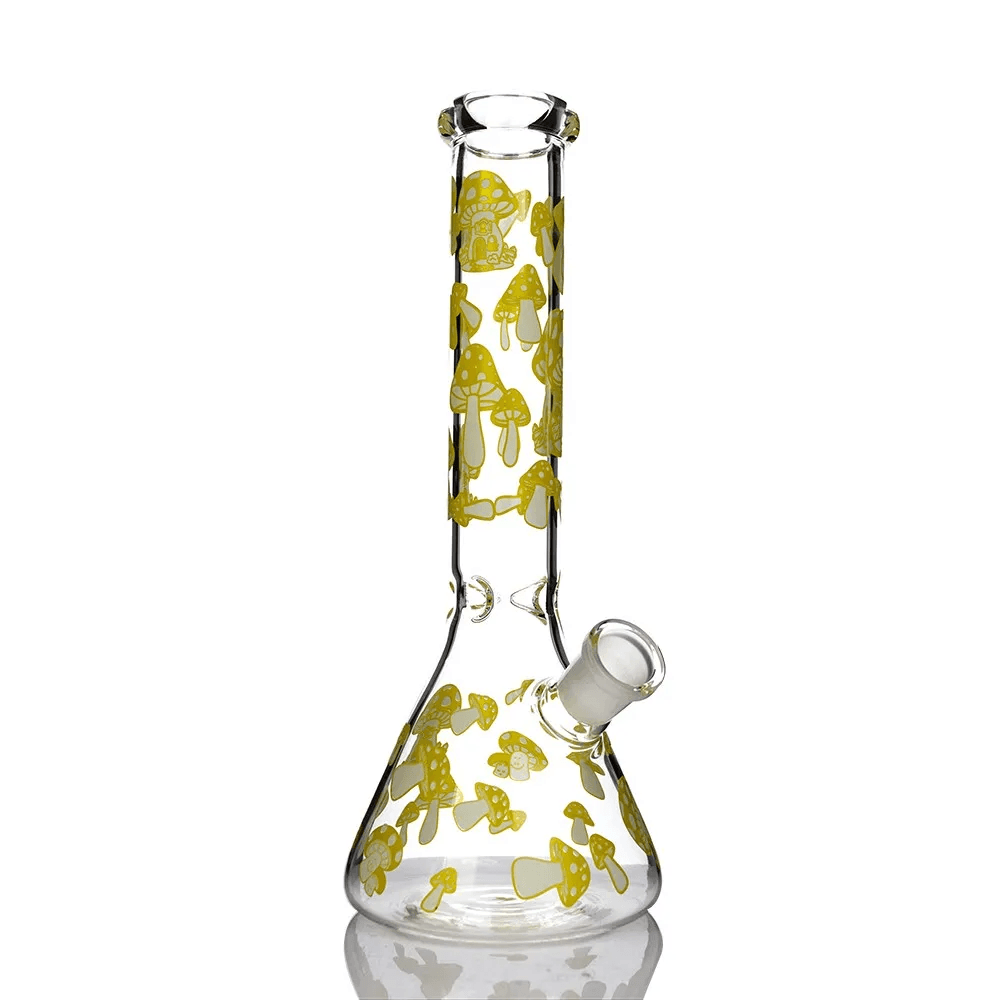 Mushroom Beaker Bong Luminous Water Pipe Recycler smoking Accessories - Puffingmaster