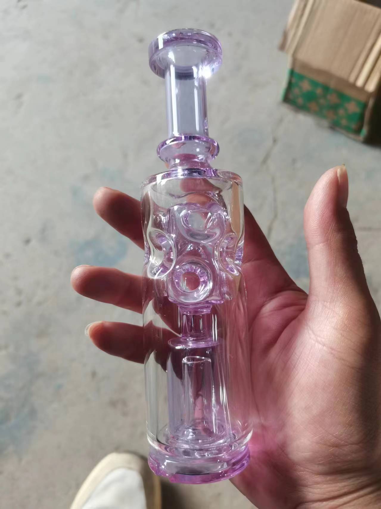 puffco peak recycling glass attachment pink purple