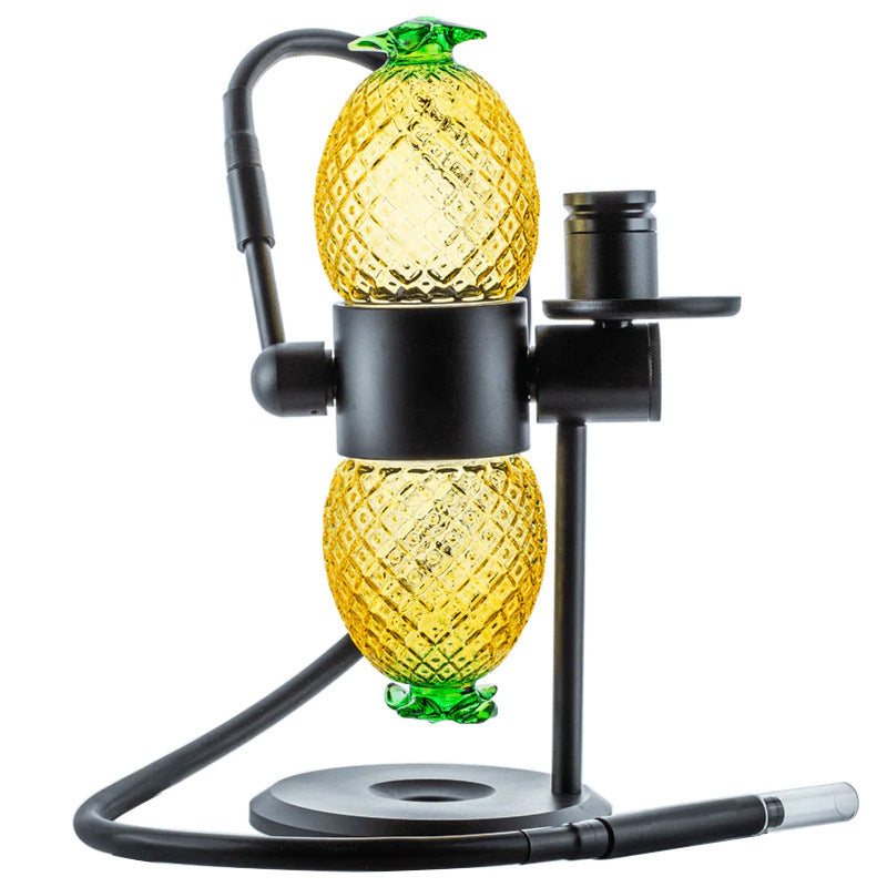 Pineapple Gravity Bong | Globe 360 Rotating Bottle Glass Arabic Shisha Hookah Pipe Set