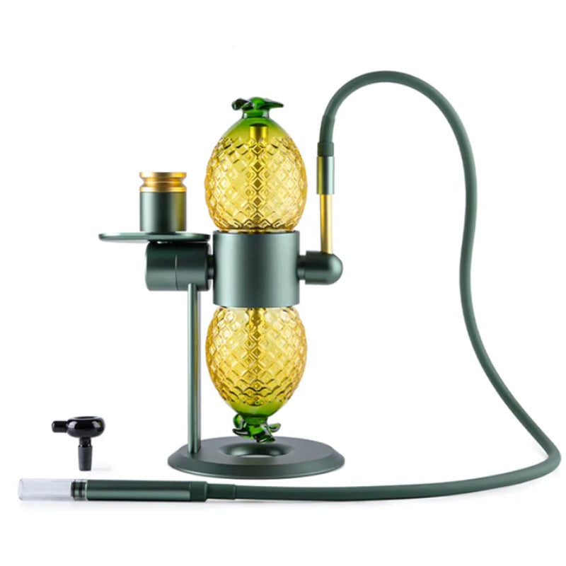 Pineapple Gravity Bong | Globe 360 Rotating Bottle Glass Arabic Shisha Hookah Pipe Set