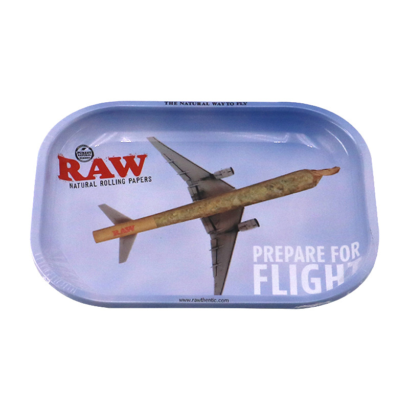 Metal Tinplate Rolling Smoking Tray Tobacco Storage Plate Grinder Tool