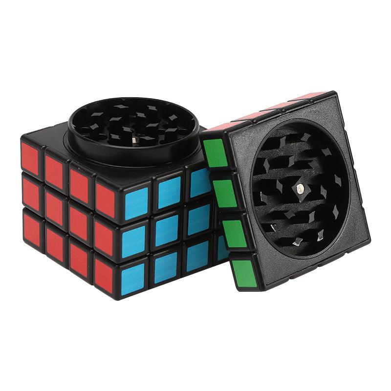 58MM 4-Layer Rubik's Cube Shape Herb Grinder Smoke Crusher - Puffingmaster