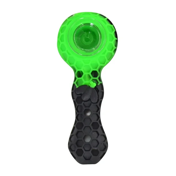 Silicone Bee Tobacco Pipe with Glass Bowl | Multi-color Hand Pipe Portable