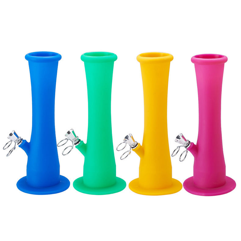 Silicone Pipe with Metal Bowl | Multi-color Tobacco Pipes Spoon Cigarette Tubes Tobacco Herb Accessories