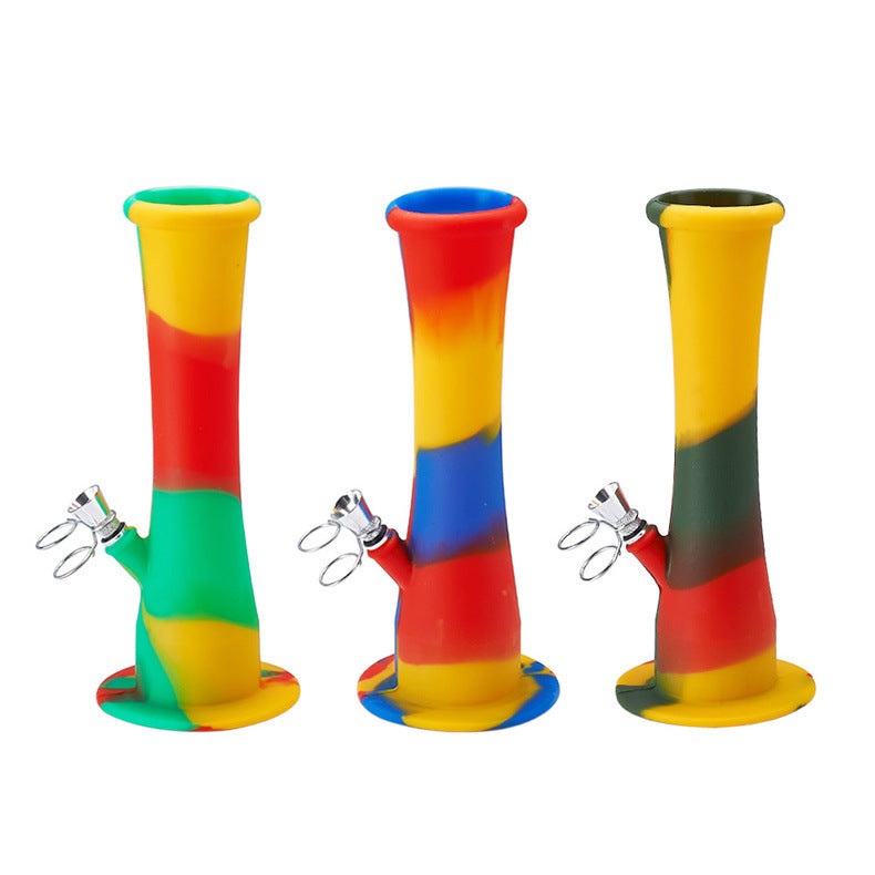 Silicone Pipe with Metal Bowl | Multi-color Tobacco Pipes Spoon Cigarette Tubes Tobacco Herb Accessories