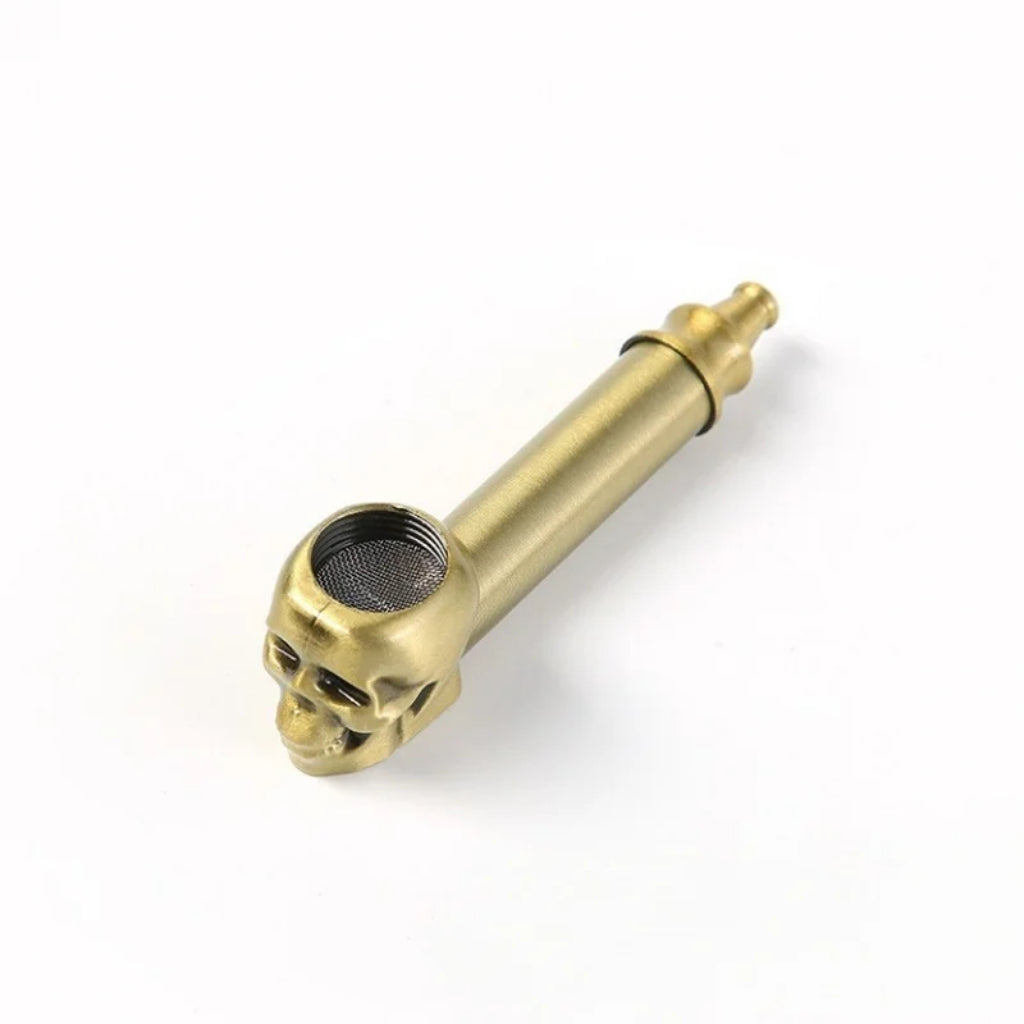 Ghost Head Skull Pipe Portable Washable Bronze Copper