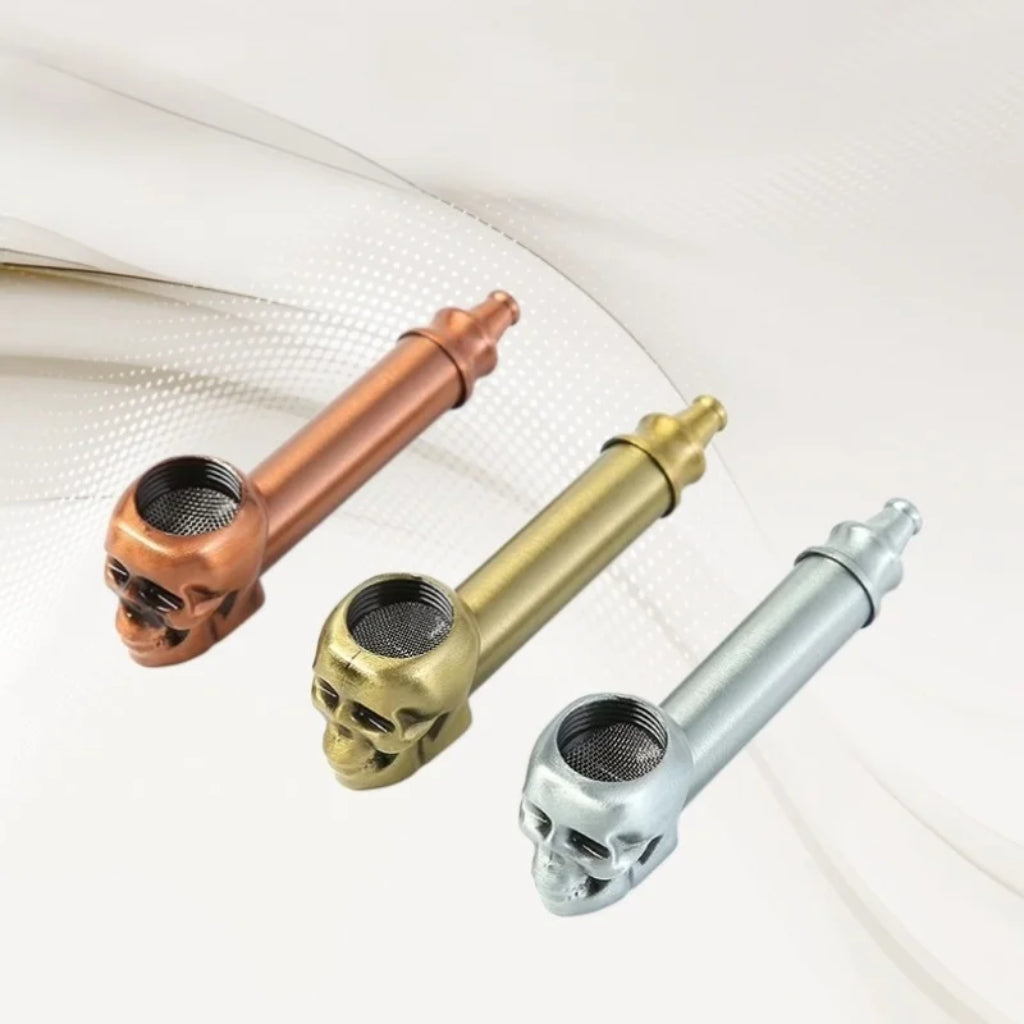 Ghost Head Skull Pipe Portable Washable Bronze Copper