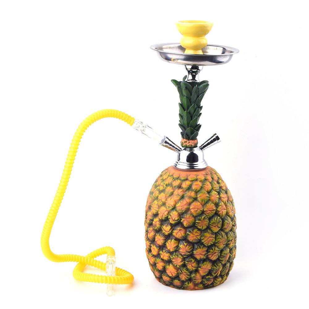 Double Hose Pineapple Hookah Set | Water Pipe with Hose Stainless Steel Bowl Chicha Narguile Accessories - Puffingmaster