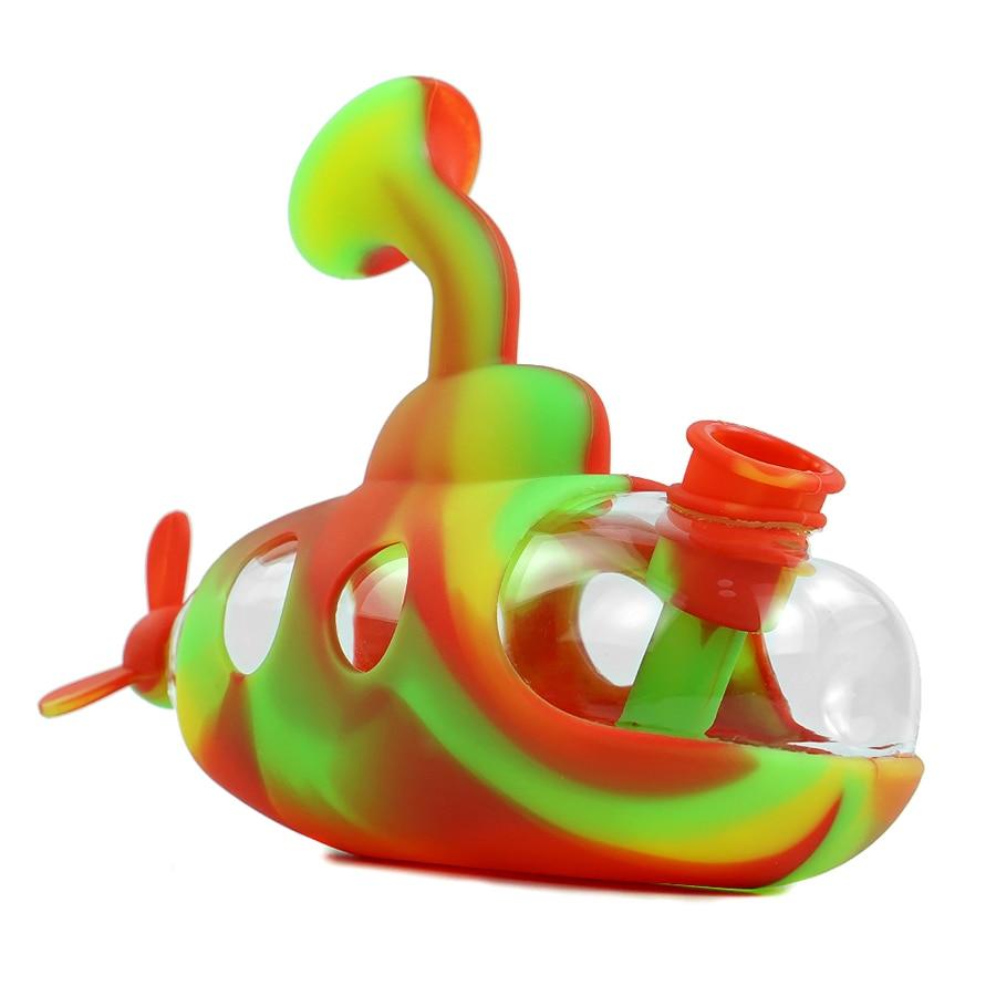 Submarine Cute Bong | Water Pipe with Silicone Glass Bowl for Tobacco - Puffingmaster