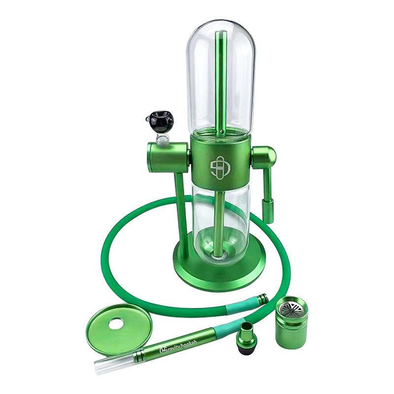 Arab Gravity Hookah Kettle Set | Double Filtered Glass Rotating Gravity Bong - Puffingmaster