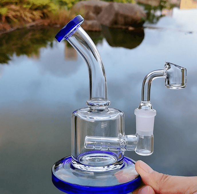 Glass Dab Rig | Water Pipe Smoke Bottle Handicraft Set Portable Lightweight - Puffingmaster