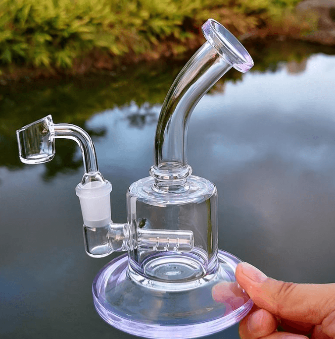 Glass Dab Rig | Water Pipe Smoke Bottle Handicraft Set Portable Lightweight - Puffingmaster