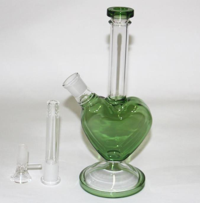 Heart Shape Glass Pretty Bong | Glass Water Pipe Thick Handmade Tobacco - Puffingmaster