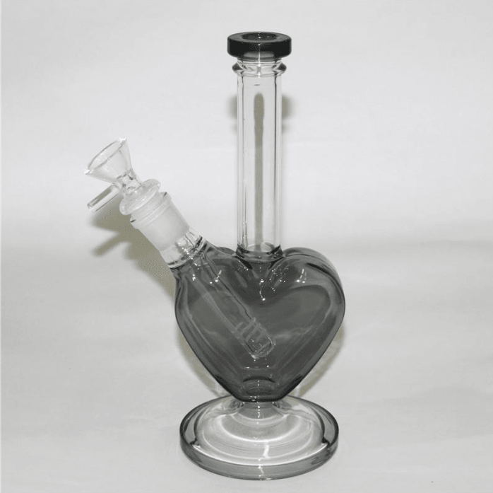 Heart Shape Glass Pretty Bong | Glass Water Pipe Thick Handmade Tobacco - Puffingmaster