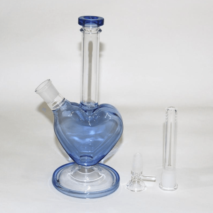 Heart Shape Glass Pretty Bong | Glass Water Pipe Thick Handmade Tobacco - Puffingmaster