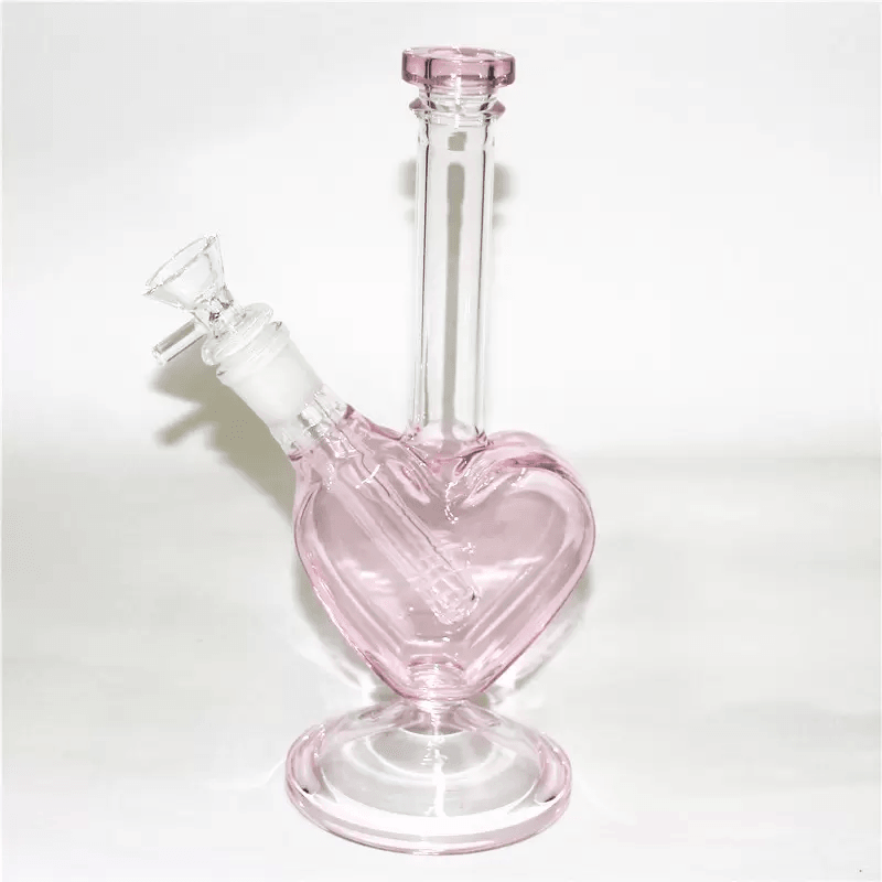 Heart Shape Glass Pretty Bong | Glass Water Pipe Thick Handmade Tobacco - Puffingmaster