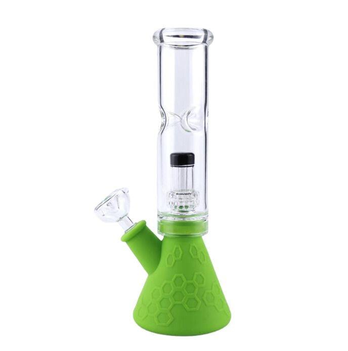 Glass Silicone Bong | Smoke Bottle Cigarette Set Water Pipe Lightweight Portable - Puffingmaster