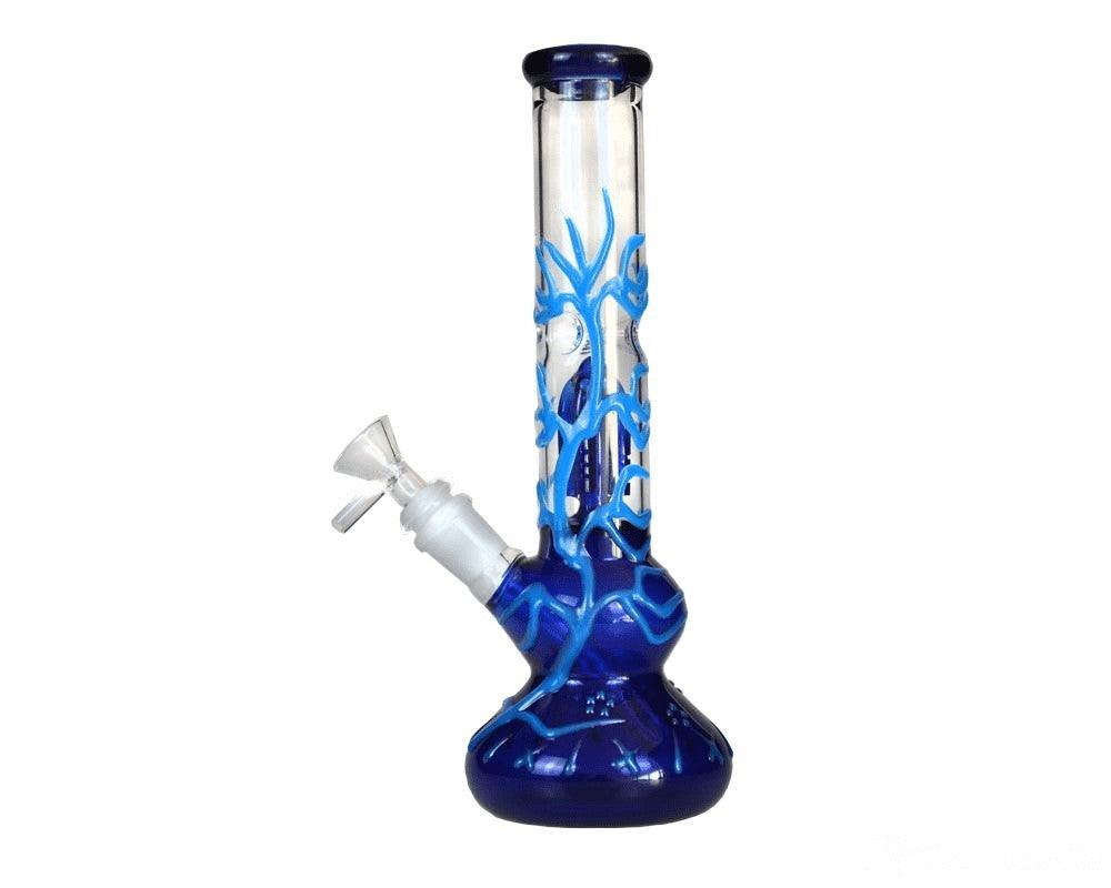 Luminous Hand Painted Bong | Multi-color Smoke Glass Water Pipe Portable Lightweight - Puffingmaster