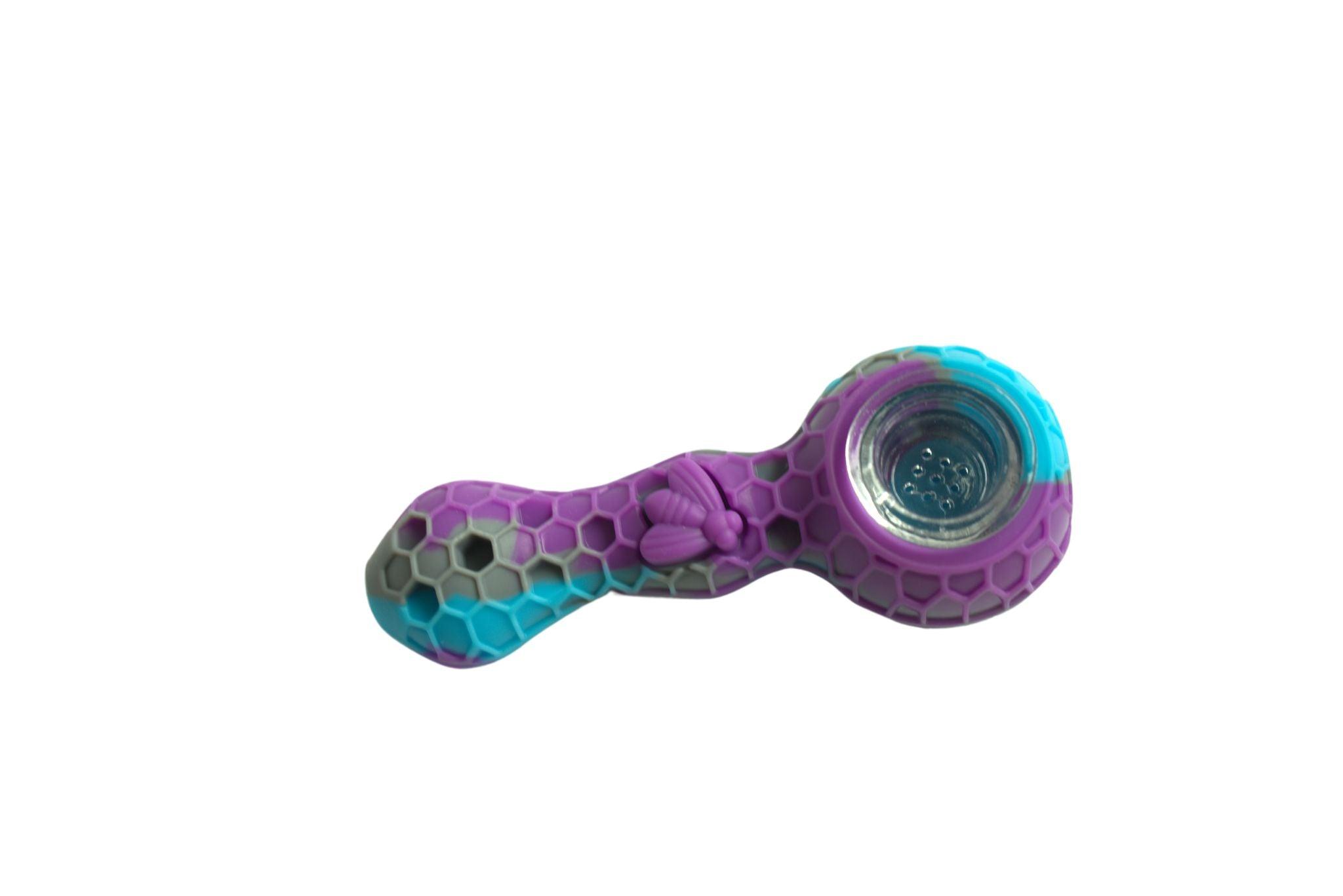 Silicone Tobacco Pipe | Hand Pipe with Metal Dab Tool Lightweight Portable - Puffingmaster