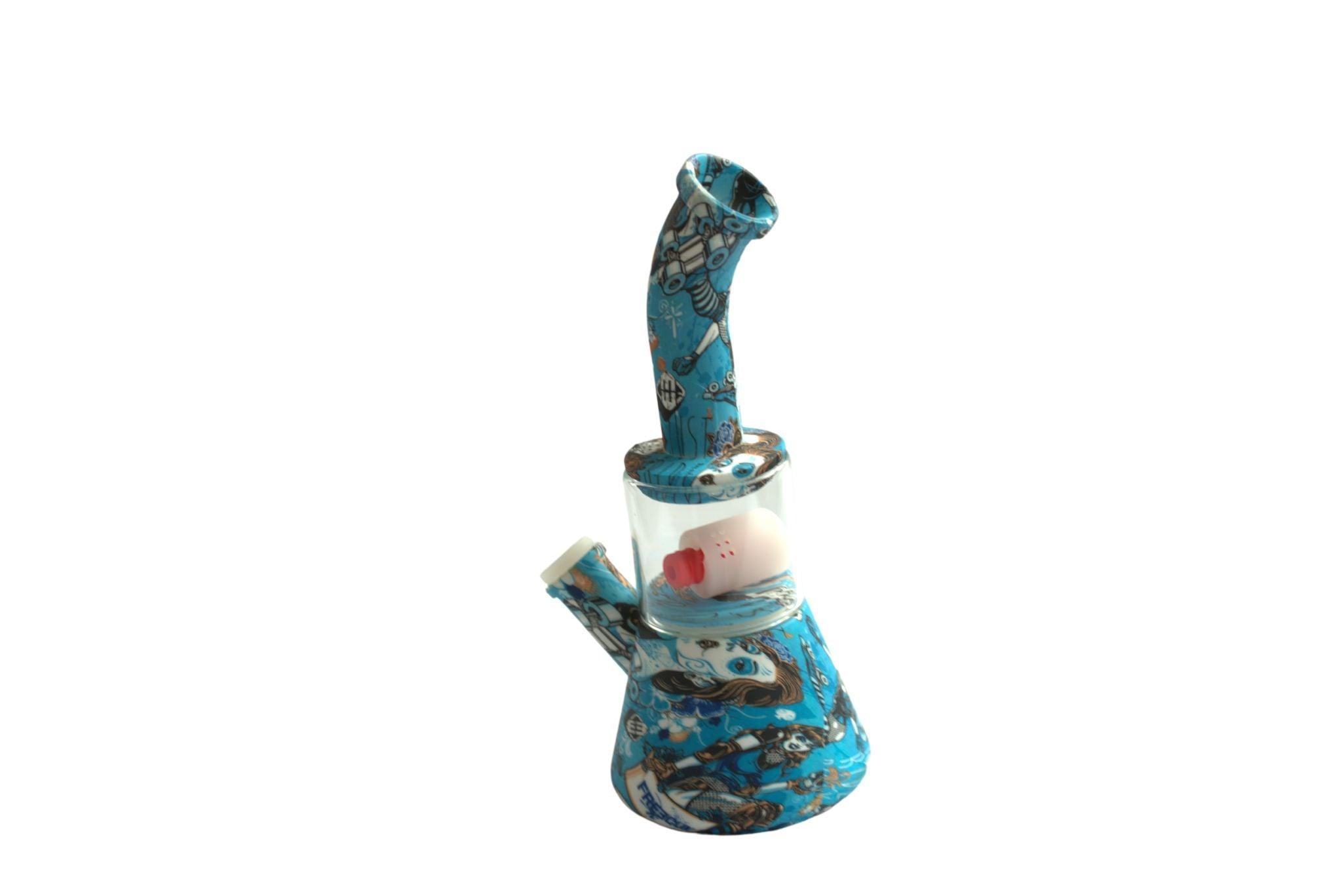 silicone dab rig blue portable