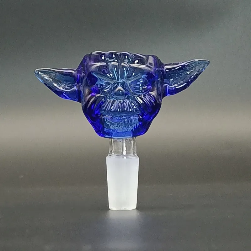 14mm glass bowl male elf blue