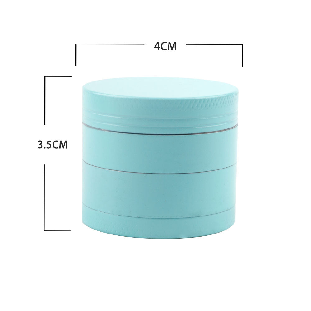 40mm 4 layers zinc alloy herb grinder blue