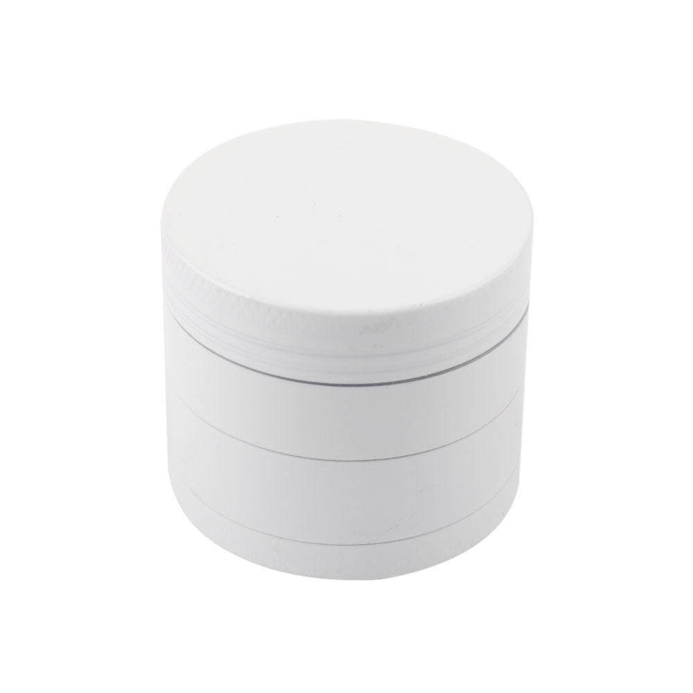 40mm 4 layers zinc alloy herb grinder white