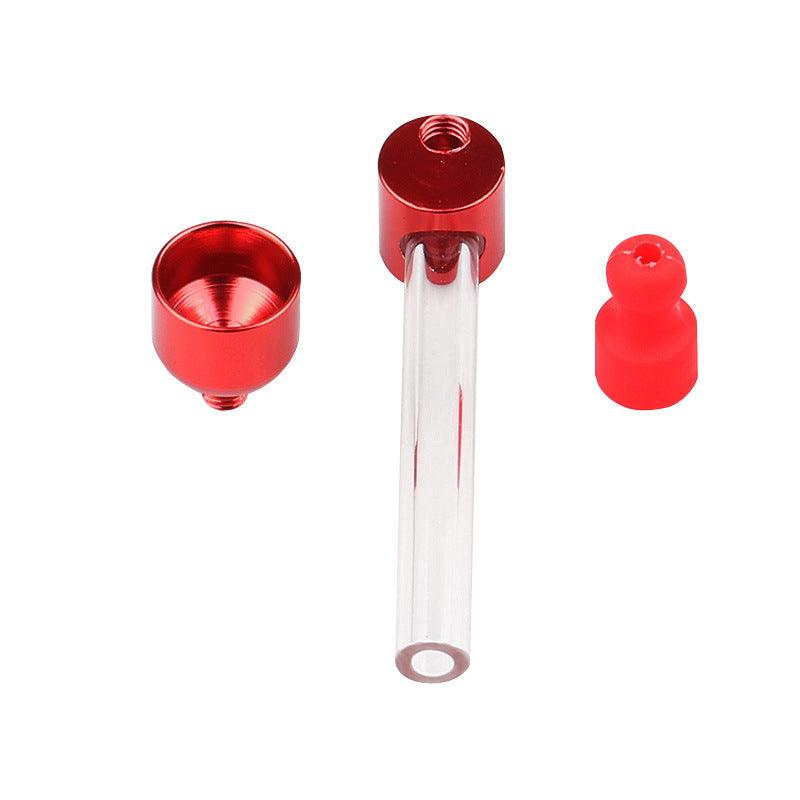 88MM Glass Pipe | Hand Pipe Smoking Accessories Metal Silicone Tobacco Pipe Portable - Puffingmaster