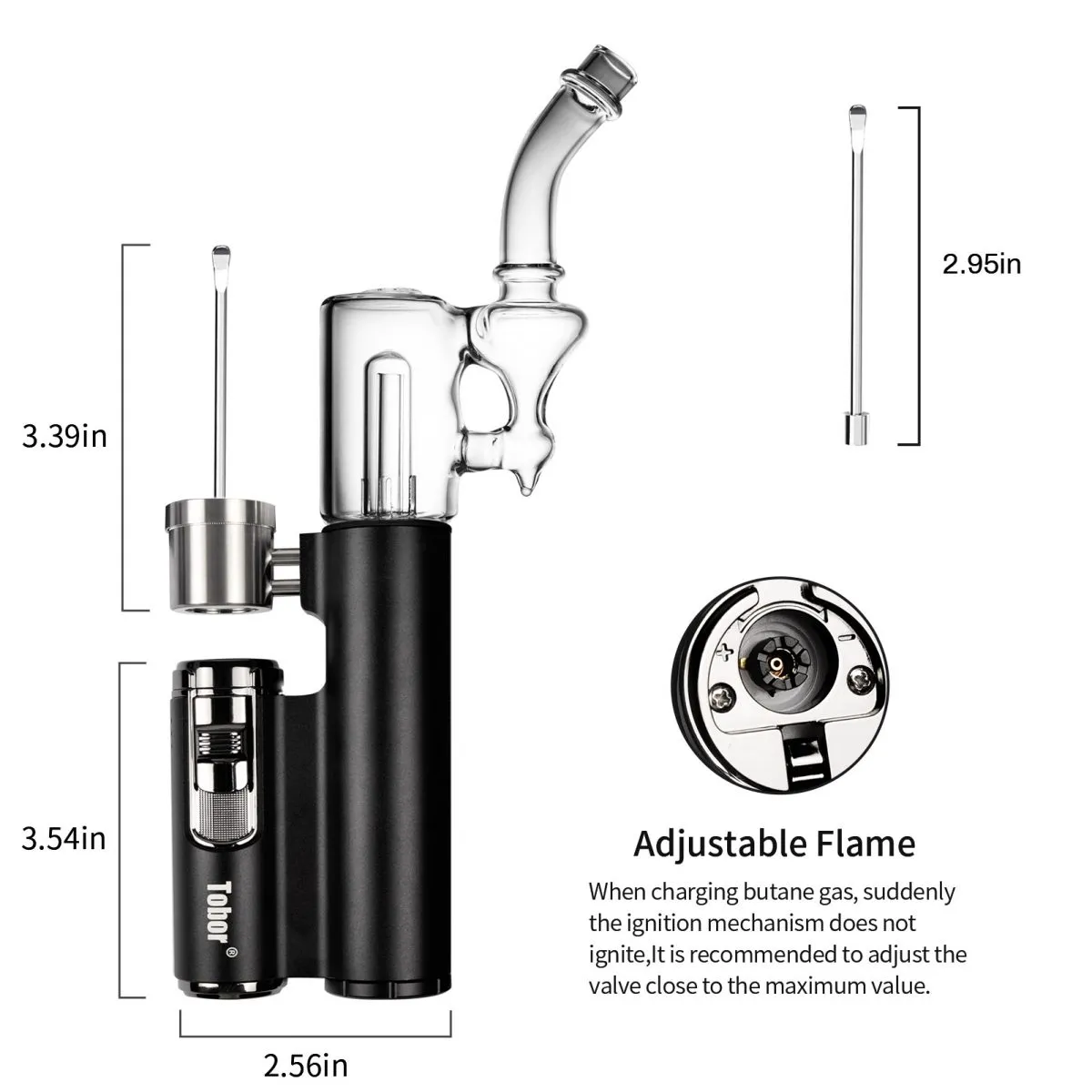  Bazoka pro Portable Mechanical Dab Rig black with size 