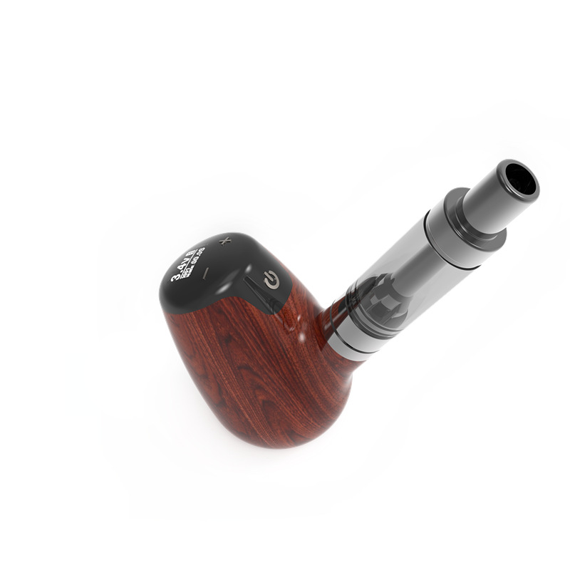 beleaf pipe plus vape battery with touchscreen and cartridge walnut