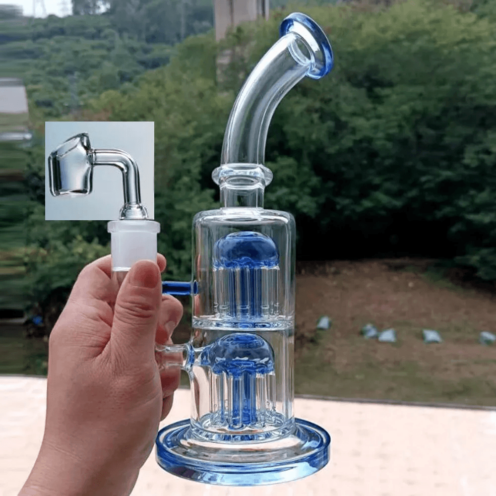 Thick Glass Dab Rig Arm Tree Water Pipes Portable - Puffingmaster