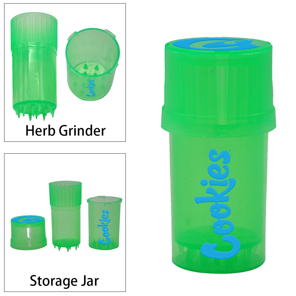 Cookies Storage Jar Container Herb Grinder 3 Layers